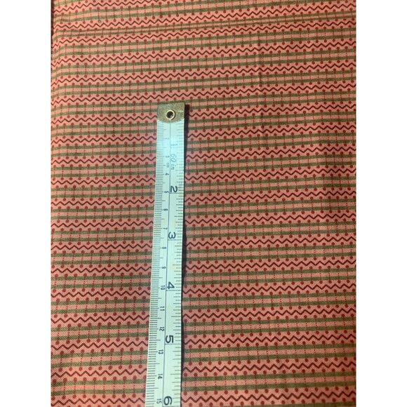 CrisLis Cottage Green Red Zigzag Stripe Cotton Fabric 21" Length Sewing Quilting - Picture 5 of 6